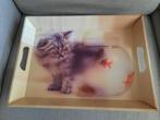 Dienblad kitten met vissenkom, Ophalen, Zo goed als nieuw, Rechthoekig, Kunststof