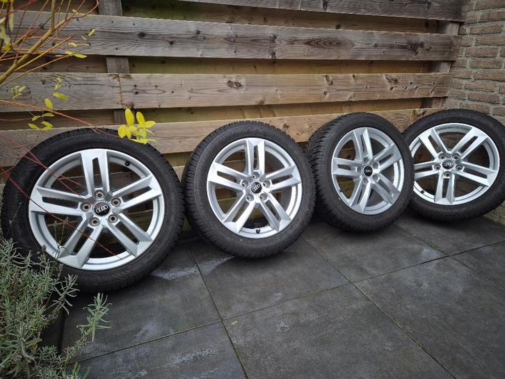 Audi 17 inch winterset, Origineel, 5 x 112, ET42, naaf 66,5, Auto-onderdelen, Banden en Velgen, Banden en Velgen, Winterbanden