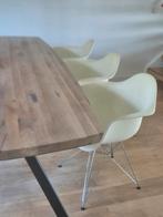 3 Vitra DAR Eames kuipstoelen, Huis en Inrichting, Stoelen, Ophalen, Gebruikt, Wit, Drie