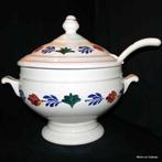 Boerenbont soepterrine met gesloten greep + lepel Boerenbond, Gebruikt, Ophalen of Verzenden, Schaal of Schalen, Wedgwood
