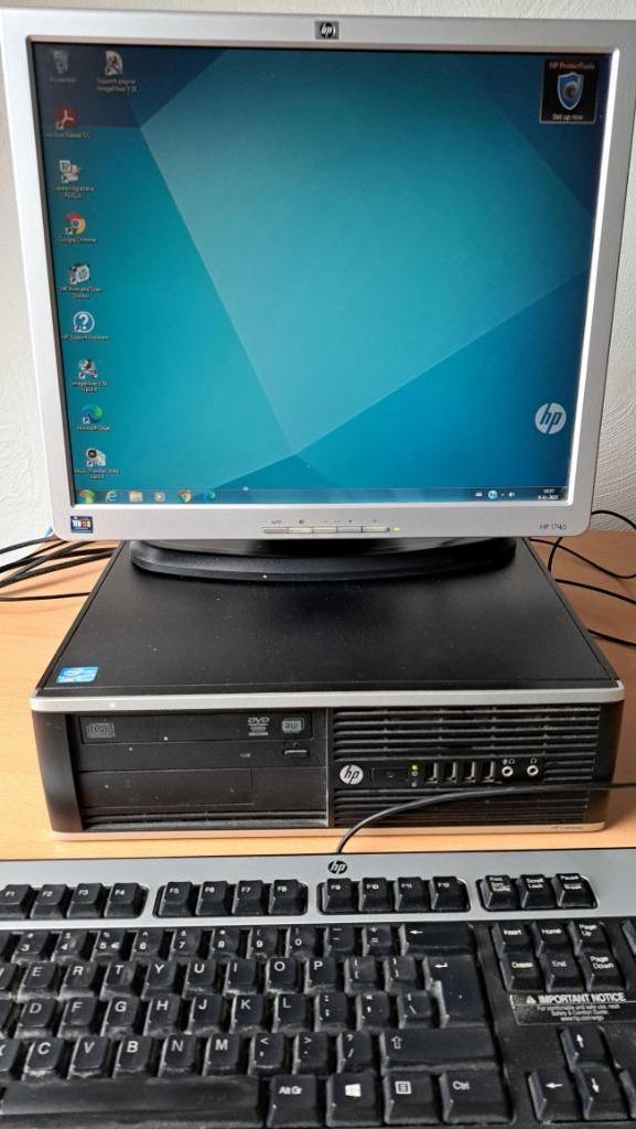 HP Compaq Elite 8300 SFF, Computers en Software, Desktop Pc's, Gebruikt, 3 tot 4 Ghz, 4 GB, Met monitor, Ophalen