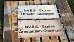 Koersbord N.V.B.S. speciale rit, Verzamelen, Spoorwegen en Tramwegen, Ophalen of Verzenden, Gebruikt, Trein, Overige typen