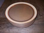 6 x diner bord Gerzit staffel stoneware vintage, Ophalen, Keramiek, Zo goed als nieuw, Bord(en)