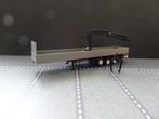 808 herpa grijze oplegger 3-as + kraan 1:87 truck trein, Ophalen of Verzenden, Nieuw, Bus of Vrachtwagen, Herpa