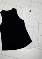 2x singlet met ribbel motief van shoeby eksept, zwart en wit, Kleding | Dames, Tops, Zwart, Maat 42/44 (L), Ophalen of Verzenden