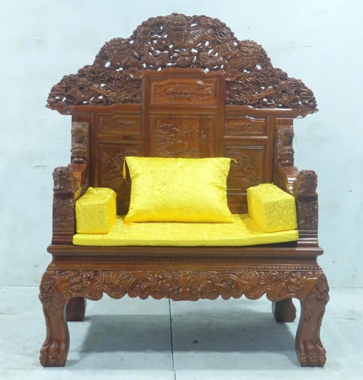 Chinese Troon King, Huis en Inrichting, Fauteuils, Zo goed als nieuw, Hout, Ophalen of Verzenden