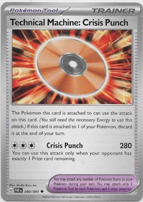 Paldean Fates,  TM: Crisis Punch [uncommon] 90/91, Hobby en Vrije tijd, Verzamelkaartspellen | Pokémon, Nieuw, Losse kaart, Verzenden