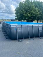 Intex Opzetzwembad Ultra Xtr Frame Antraciet 975x488x132 cm, Tuin en Terras, 300 cm of meer, Zo goed als nieuw, Rechthoekig, Ophalen