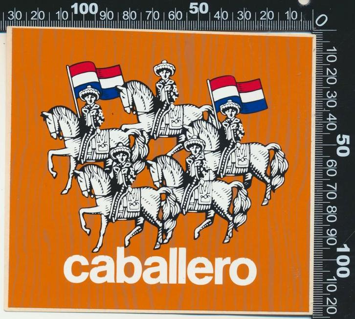 Sticker: Caballero (1), Verzamelen, Stickers, Zo goed als nieuw, Bedrijf of Vereniging, Ophalen of Verzenden