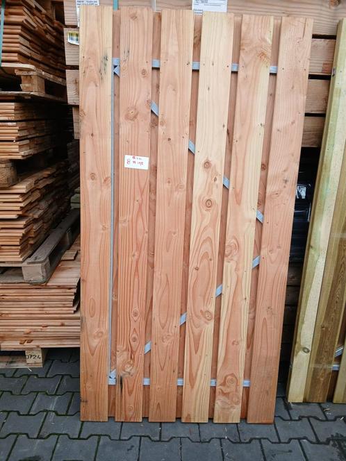 Douglas poort met ijzeren frame. 1 m breed en 1.95 m hoog, Tuin en Terras, Tuinpoorten, Nieuw, Draaipoort, Hout, 150 tot 200 cm