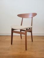 Vintage Deense eetkamerstoel in teak 1960, Ophalen, Hout, Gebruikt, Bruin