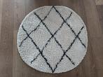 Mooi trendy hoogpolig scandinavisch tapijt 120 cm diameter, Ophalen, Zo goed als nieuw, 100 tot 150 cm, 100 tot 150 cm
