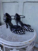 Coup De Coeur vintage stippen schoenen maat 36, Zwart, Overige typen, Ophalen of Verzenden, Zo goed als nieuw