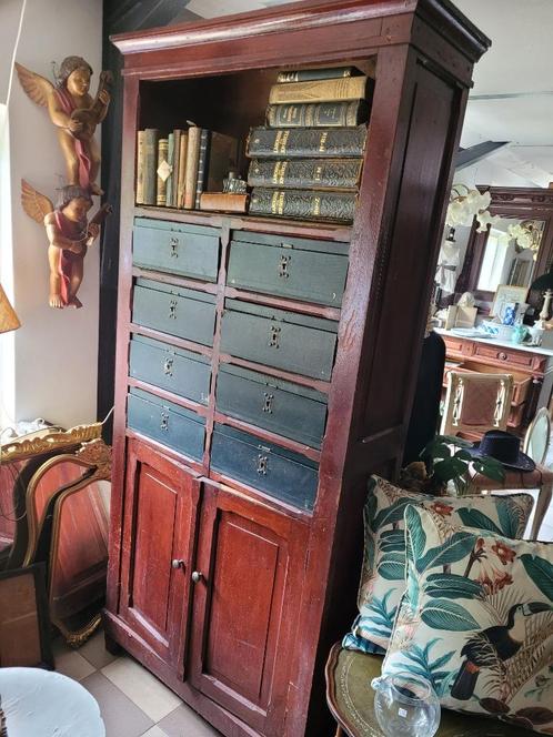 19e eeuwse notariskast documentenkast, Antiek en Kunst, Curiosa en Brocante, Ophalen