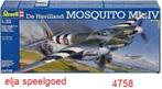 Revell 1:32 Havilland MOSQUITO Mk.IV 4758 modelbouw, Hobby en Vrije tijd, Modelbouw | Vliegtuigen en Helikopters, Nieuw, Revell