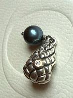 Pandora bedel zilver met 14k goud diamantjes en parel, Ophalen of Verzenden, Zo goed als nieuw, Goud, Pandora