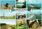 Ansichtkaart Ameland, veerboot, duin, strand, Verzamelen, Ophalen of Verzenden, 1980 tot heden, Gelopen, Waddeneilanden