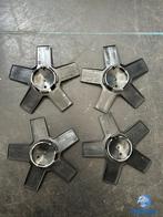 ORIGINELE VW Touareg naafkap naafdop set zwart chroom, Auto diversen, Wieldoppen, Verzenden, Gebruikt