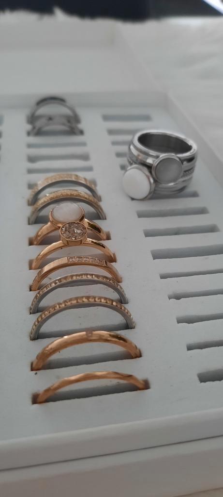 IXXXI Jewelry basisring (mt 17,5)met 30 ringen, Sieraden, Tassen en Uiterlijk, Ringen, Zo goed als nieuw, Dame, 17 tot 18, Zilver