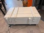 Wit houten legerkist / opbergkastje op wieltjes, Gebruikt, 50 tot 100 cm, Ophalen of Verzenden, Minder dan 50 cm