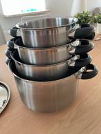 BK Pannenset Karaat+ RVS 4-Delig, Huis en Inrichting, Keuken | Potten en Pannen, Ophalen, Zo goed als nieuw, Rvs, Pannenset