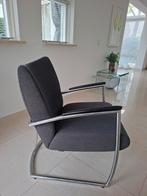 Stijlvolle Fauteuil met Chromen Frame, Ophalen, 75 tot 100 cm, Zo goed als nieuw, Metaal