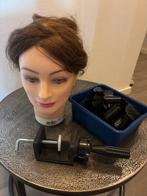 Oefenhoofd met Haar + Klem & Spelden, Diversen, Schoolbenodigdheden, Ophalen of Verzenden, Gebruikt