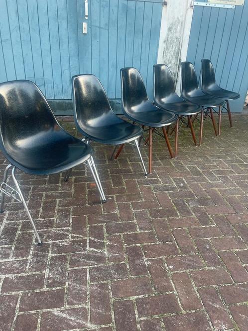 Origineel Herman Miller design Eames fiberglass Vitra 60/70, Huis en Inrichting, Stoelen, Zo goed als nieuw, Eén, Leer, Verzenden