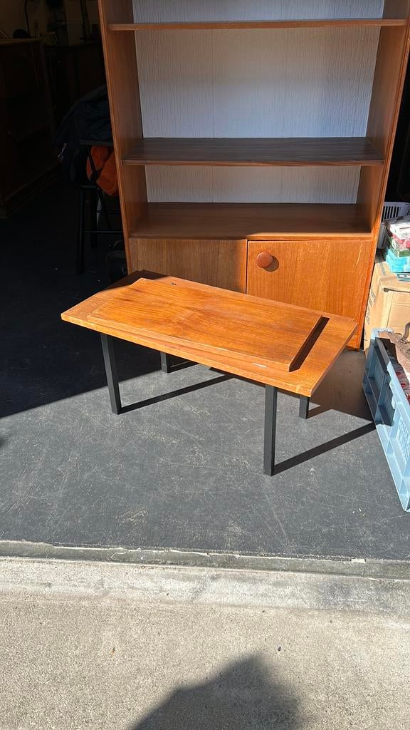 Pastoe Tv tafeltje vintage teak fineer, Pastoe, Zo goed als nieuw, Retro, Minder dan 100 cm