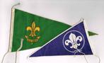 scouting 2 oude scouting vlaggetjes, Verzamelen, Scouting, Ophalen of Verzenden, Gebruikt, Embleem, Speld of Insigne