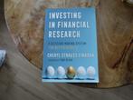 Investing in Financial Research...Cheryl Strauss Einhorn, Non-fictie, Zo goed als nieuw, Ophalen, Cheryl Strauss Einhorn