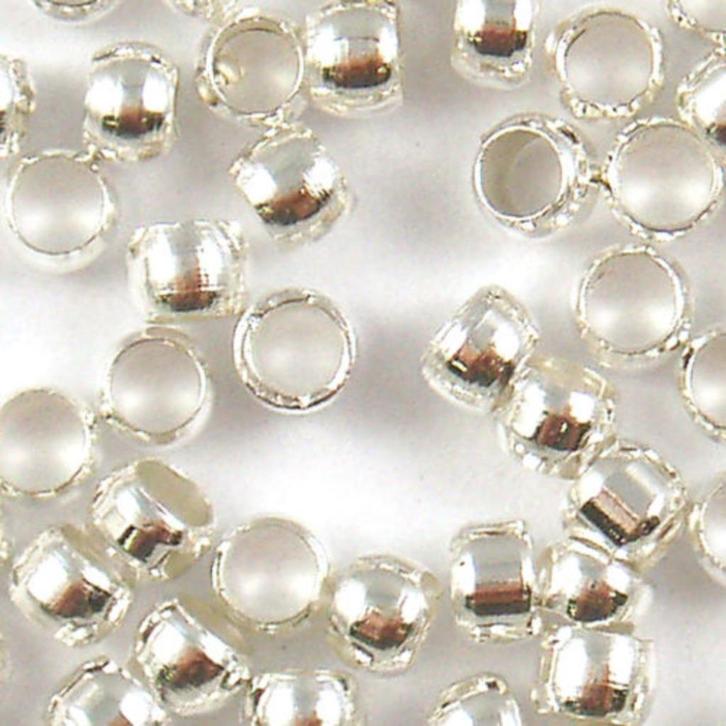 3121/ partij verzilverde knijpkralen, Hobby en Vrije tijd, Kralen en Sieraden maken, Nieuw, Overige typen, Ophalen of Verzenden