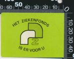 Sticker: Het Ziekenfonds - Is er voor u (Groen - 2), Verzamelen, Verzenden