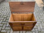 Antieke Franse dekenkist, Ophalen, Gebruikt, 50 tot 100 cm, Eikenhout