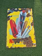 Oud vintage reclame bord emaille reclame, Ophalen, Zo goed als nieuw, Reclamebord