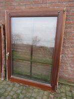 Afzelia draai kiep raam hardhout dubbel glas, Doe-het-zelf en Verbouw, Kozijnen en Schuifpuien, Gebruikt, Raamkozijn, Inclusief glas