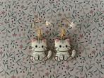 Katten poezen oorbellen, Ophalen of Verzenden, Nieuw, Overige materialen, Hangers