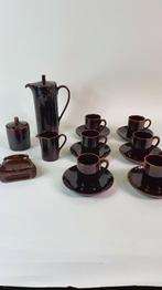 Vintage 16 dlg servies, theeservies bruin, Royal Sphinx. 8A7, Ophalen of Verzenden