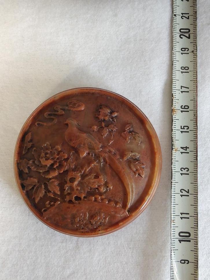 Chinees stenen deksel doosje antiek  Chinese, Antiek en Kunst, Antiek | Overige Antiek, Ophalen of Verzenden