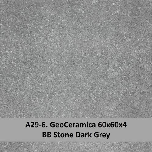A29. GeoCeramica BB Stone Dark grey 60x60 (restpartij) 12st., Tuin en Terras, Tegels en Klinkers, Nieuw, Terrastegels, Keramiek