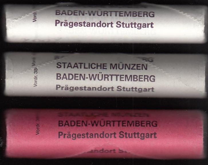 Duitsland 1, 2 en 5 cent 2002 F in complete rollen UNC, Postzegels en Munten, Munten | Europa | Euromunten, Setje, Overige waardes