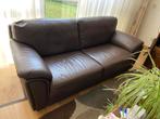 Leren bankstel en bijpassende fauteuil, Huis en Inrichting, Banken | Bankstellen, Ophalen, Gebruikt, Tweepersoons, Leer