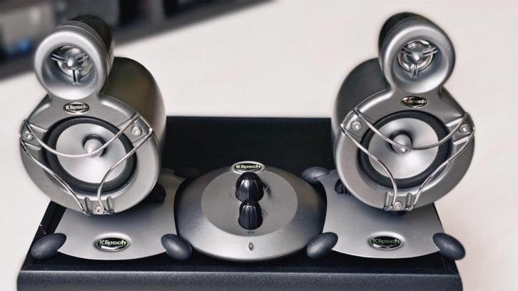 Klipsch ProMedia GMX 2.1, Computers en Software, Pc speakers, Gebruikt, Audiokanaal 2.1, Ophalen