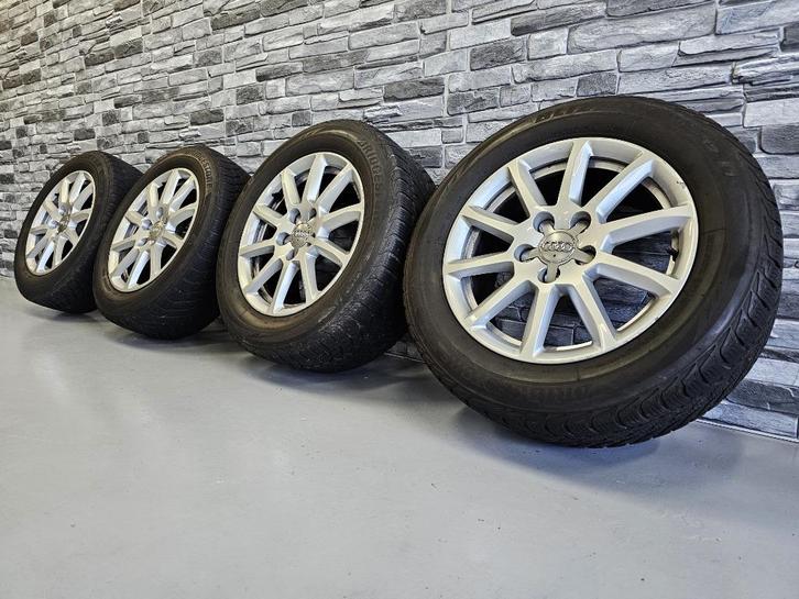 Audi velgen met goede Bridgestone winterbanden!, Auto-onderdelen, Banden en Velgen, Banden en Velgen, Winterbanden, 16 inch, 225 mm