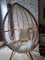 Xenos egg chair beige, Huis en Inrichting, Riet of Rotan, Bruin, Zo goed als nieuw, Eén