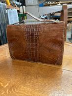 Vintage Croco Handtas, Ophalen of Verzenden, Gebruikt, Bruin, Handtas