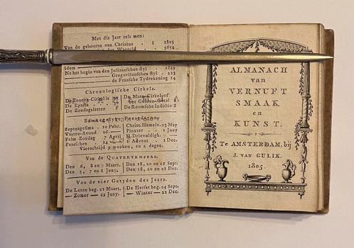 Almanach, J. van Gulik, Amsterdam, 1805, ZELDZAAM!!!, Antiek en Kunst, Antiek | Boeken en Bijbels, Ophalen