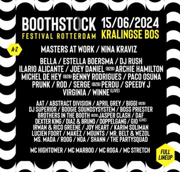 Boothstock Festival 3 kaarten beschikbaar voor biedingen