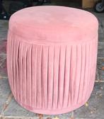 Bloomingville roze poef, Huis en Inrichting, Banken | Voetenbanken en Poefen, Ophalen, Minder dan 50 cm, Gebruikt, Rond