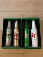 Heineken Limited Edition 4 blikken flesjes met inhoud, Ophalen of Verzenden, Zo goed als nieuw, Flesje(s), Heineken